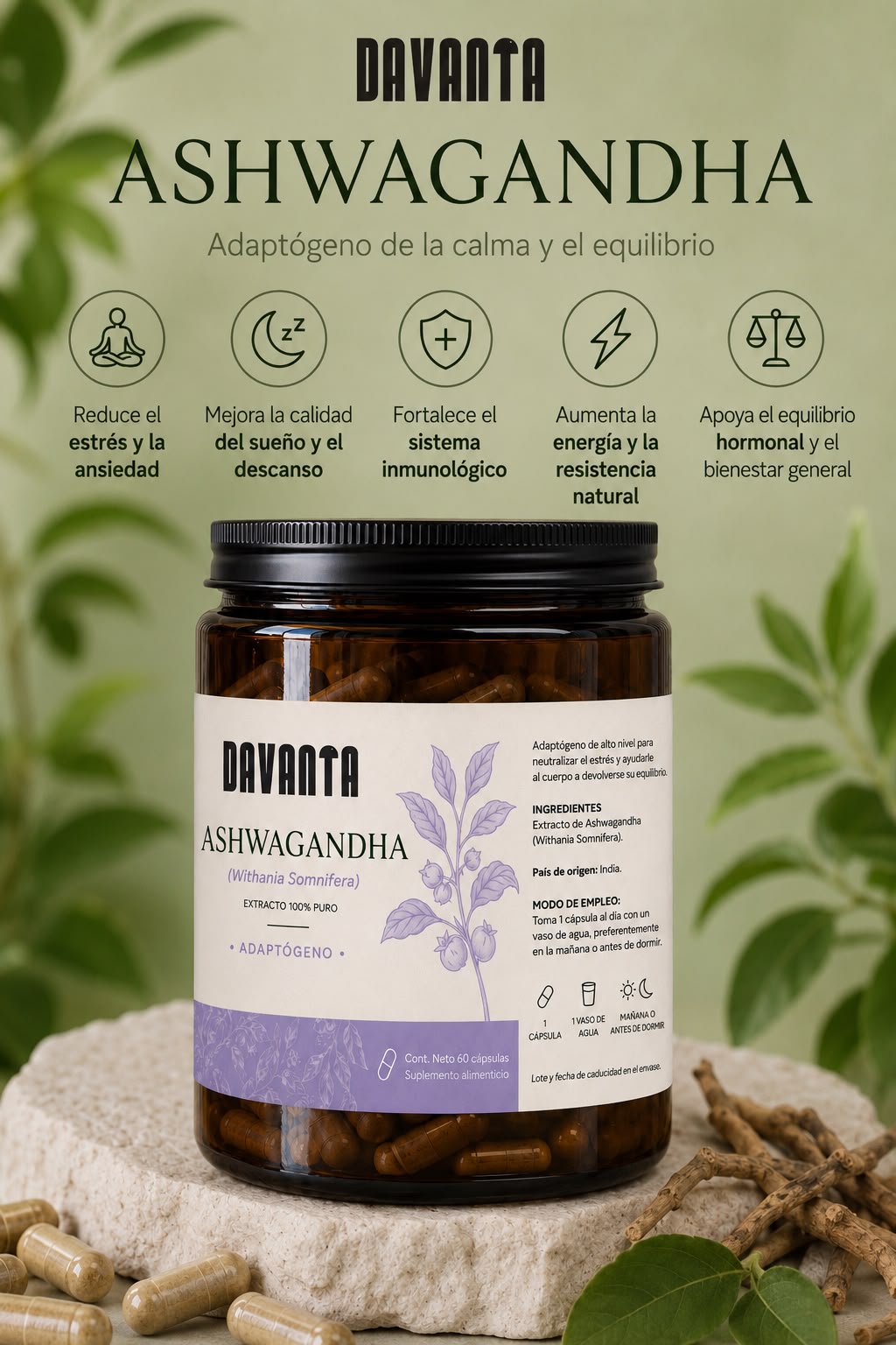 ASHWAGANDHA | 60 cápsulas